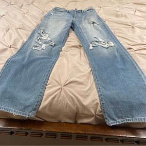 Windsor wide leg ripped jeans